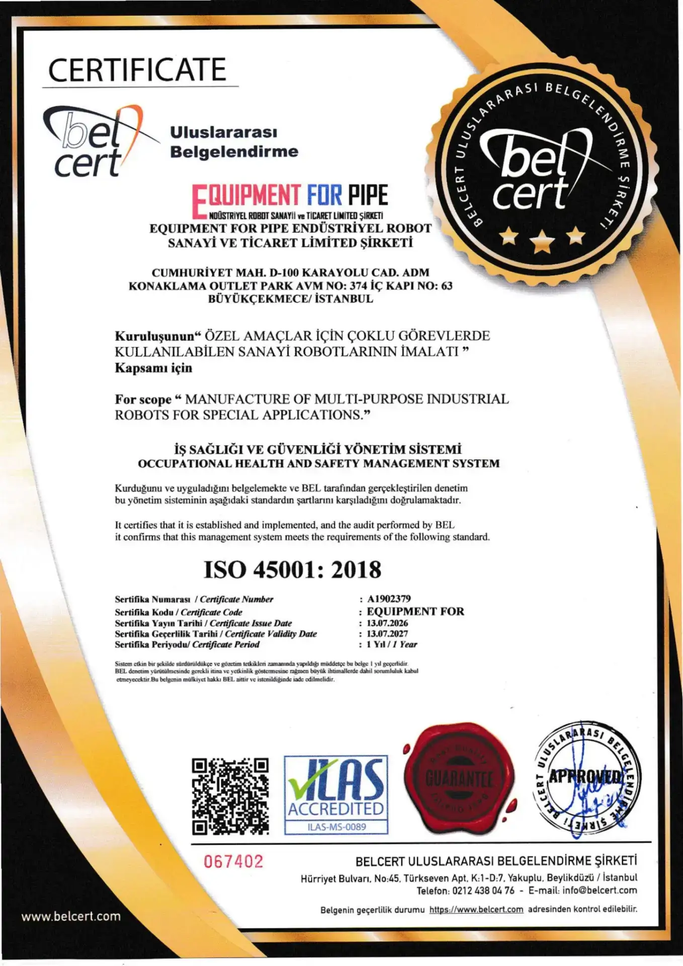 certificate
